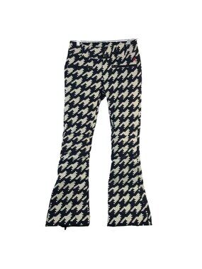 Perfect Moment Women's Houndstooth Ski Pants S Black & White Flared
